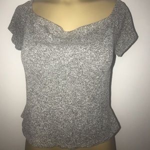 Gray crop top  blouse in size 2x